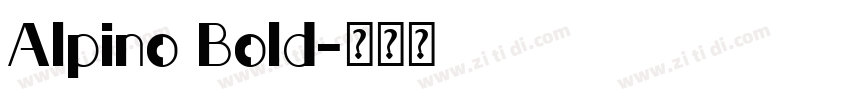 Alpino Bold字体转换